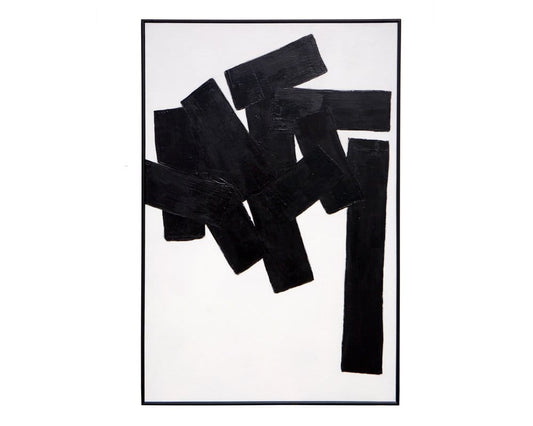 Sunpan - Building Blocks - 48in X 72in - Black Floater Frame - A0225 view 1