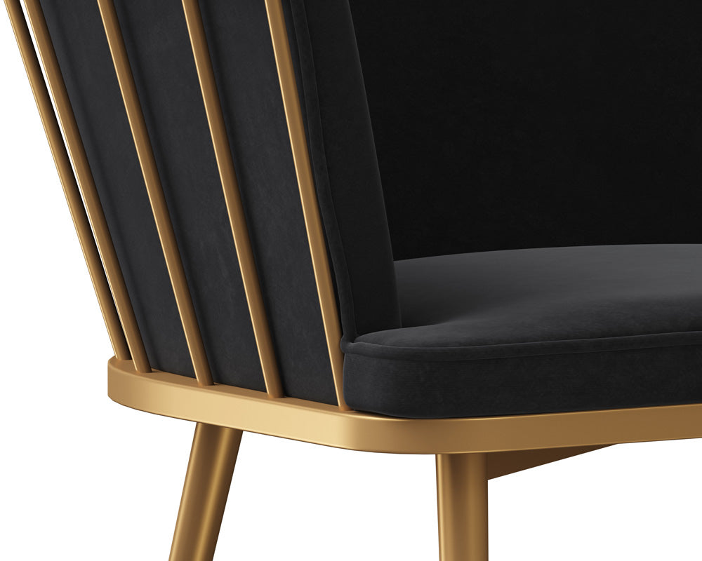 Sunpan - Ikon Caily Dining Armchair - Abbington Black - 106415_CLOSEOUT view 6