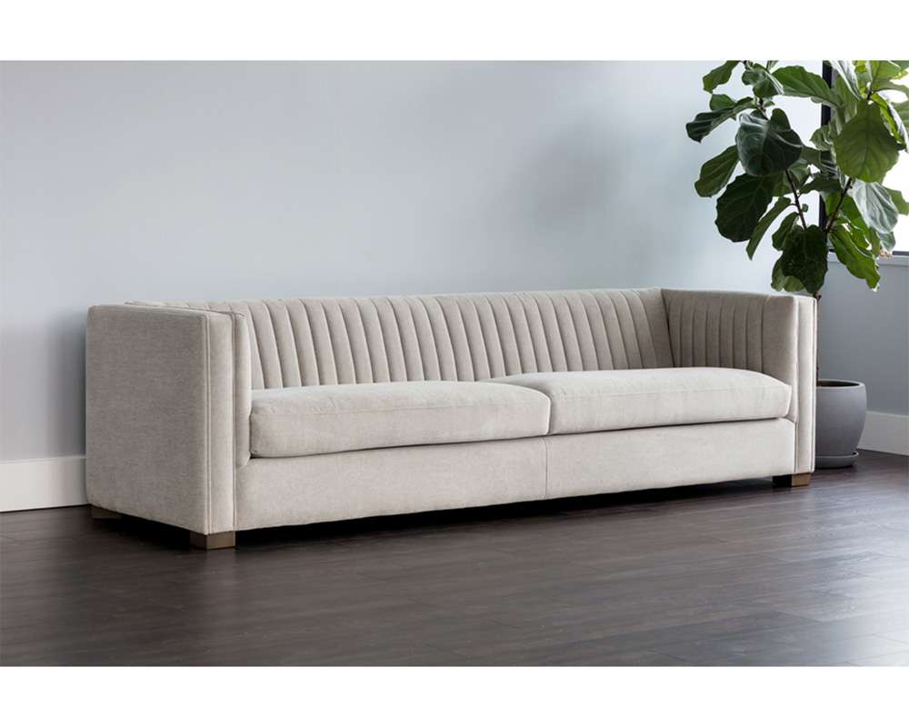 Sunpan - Club Collection Caitlin Sofa - Hemingway Silver - 102577 veiw 3