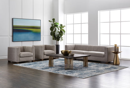 Sunpan - Club Collection Caitlin Sofa - Hemingway Silver - 102577 view 6