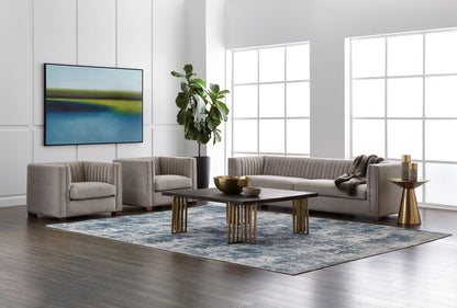 Sunpan - Club Collection Caitlin Sofa - Hemingway Silver - 102577 view 7