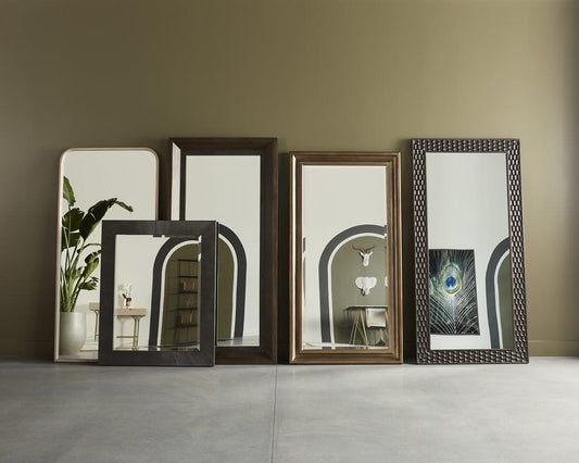 Sunpan - Calabasas Floor Mirror - Brass - 106554 view 2