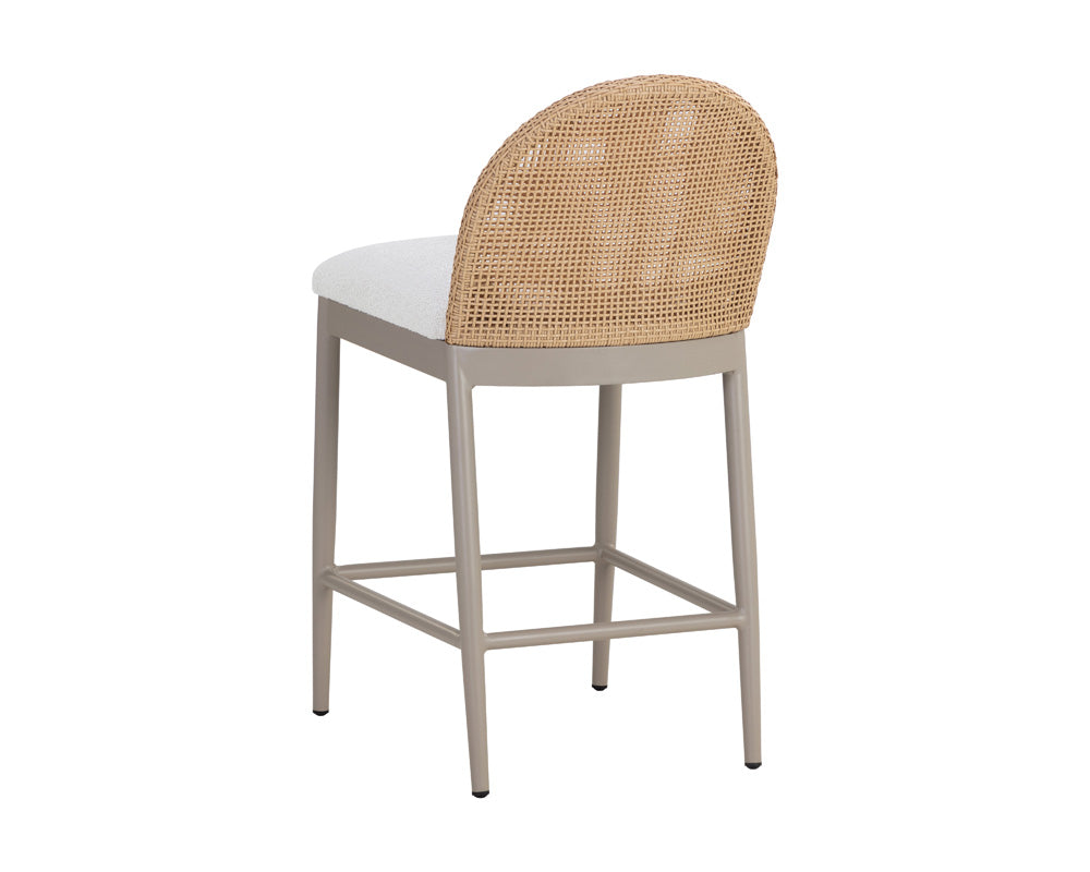 Sunpan - Calandri Counter Stool - Natural - Louis Cream - 111598_CLOSEOUT view 4