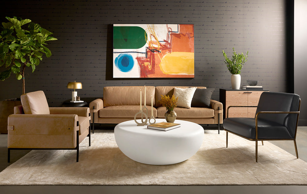Sunpan - Westport Camus Armchair - Ludlow Sesame Leather - 111588 view 9