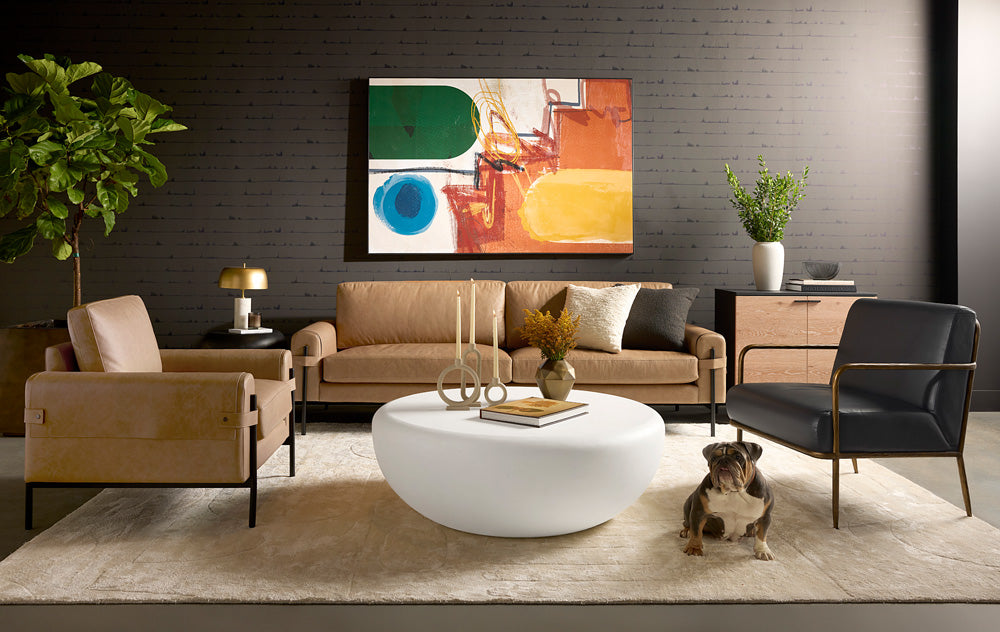 Sunpan - Westport Camus Sofa - Ludlow Sesame Leather - 111424 view 8