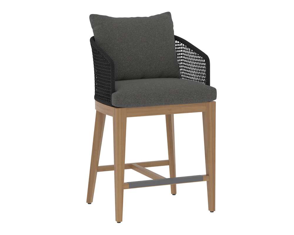Sunpan - Capri Counter Stool - Natural - Gracebay Grey - 110439 veiw 1