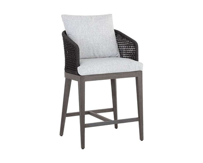 Sunpan - Capri Counter Stool - Smoke Grey - Copacabana Marble - 109527 veiw 1