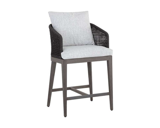 Sunpan - Capri Counter Stool - Smoke Grey - Copacabana Marble - 109527 veiw 1