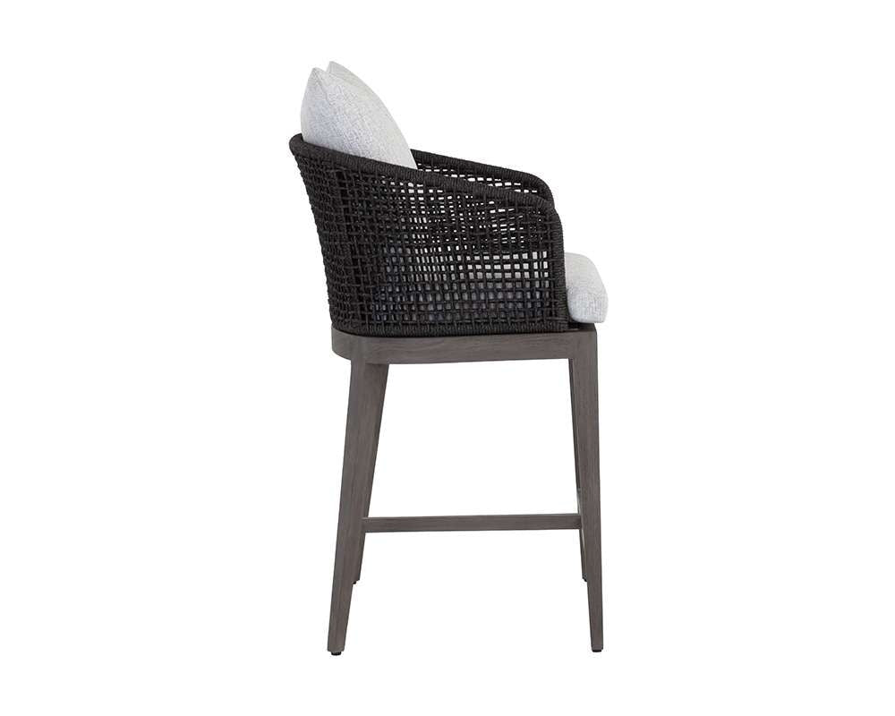 Sunpan - Capri Counter Stool - Smoke Grey - Copacabana Marble - 109527 veiw 2