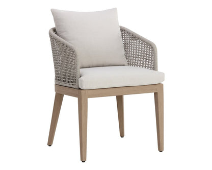 Sunpan - Capri Dining Armchair - Drift Brown - Palazzo Cream - 110943 view 1