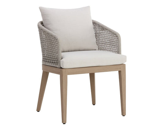 Sunpan - Capri Dining Armchair - Drift Brown - Palazzo Cream - 110943 view 1