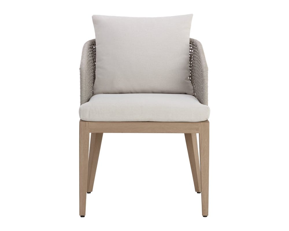 Sunpan - Capri Dining Armchair - Drift Brown - Palazzo Cream - 110943 view 2