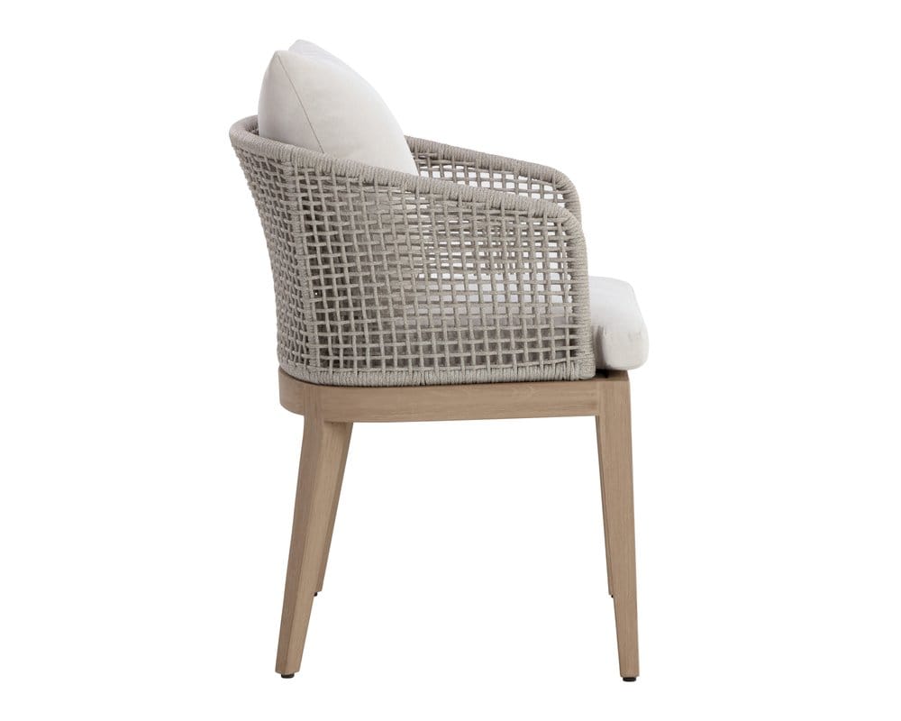 Sunpan - Capri Dining Armchair - Drift Brown - Palazzo Cream - 110943 view 3