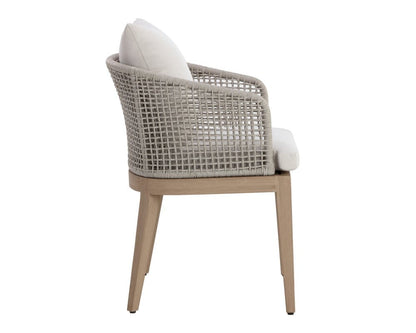 Sunpan - Capri Dining Armchair - Drift Brown - Palazzo Cream - 110943 view 3