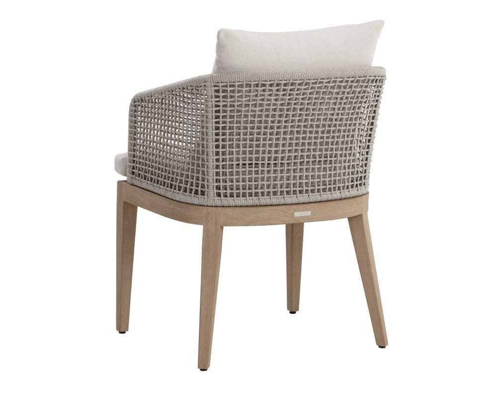 Sunpan - Capri Dining Armchair - Drift Brown - Palazzo Cream - 110943 view 4