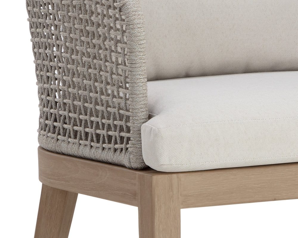 Sunpan - Capri Dining Armchair - Drift Brown - Palazzo Cream - 110943 view 5