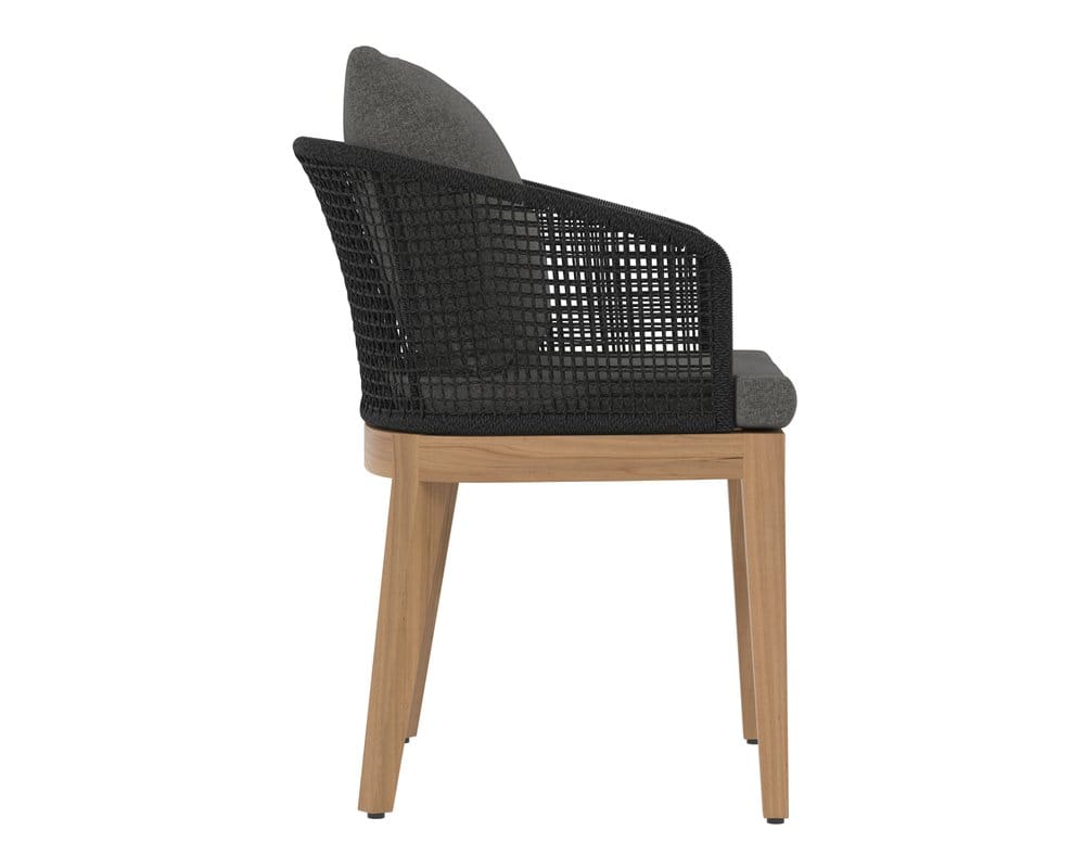 Sunpan - Capri Dining Armchair - Natural - Gracebay Grey - 109476 view 3