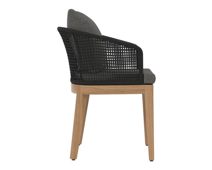 Sunpan - Capri Dining Armchair - Natural - Gracebay Grey - 109476 view 3