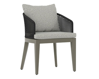 Sunpan - Capri Dining Armchair - Smoke Grey - Copacabana Marble - 109477_CLOSEOUT view 1