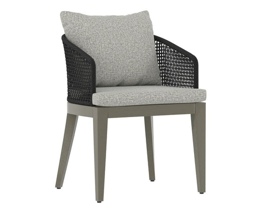 Sunpan - Capri Dining Armchair - Smoke Grey - Copacabana Marble - 109477_CLOSEOUT view 1