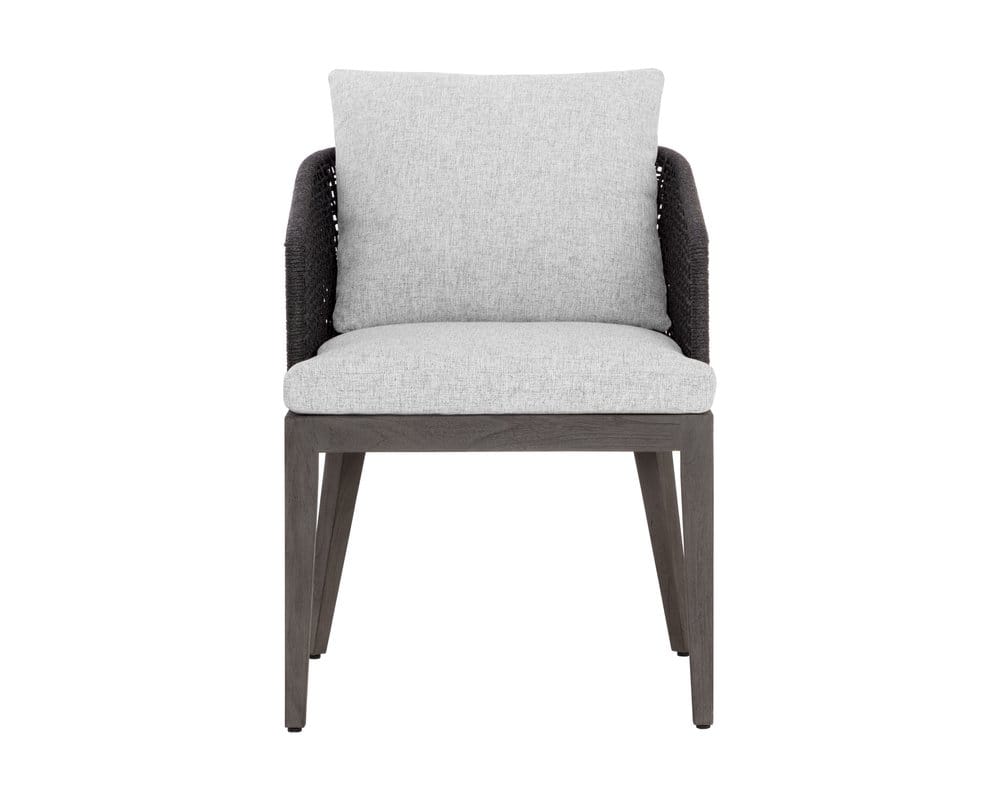 Sunpan - Capri Dining Armchair - Smoke Grey - Copacabana Marble - 109477_CLOSEOUT view 3