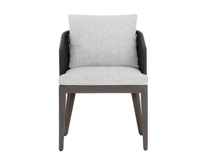 Sunpan - Capri Dining Armchair - Smoke Grey - Copacabana Marble - 109477_CLOSEOUT view 3