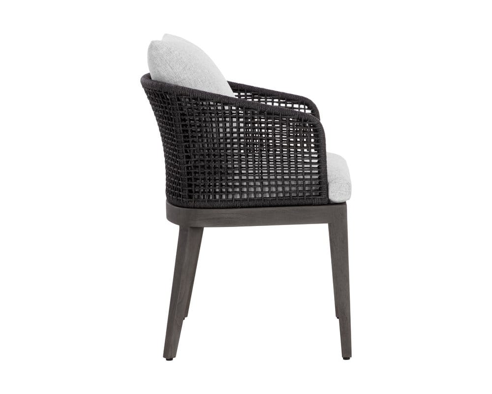 Sunpan - Capri Dining Armchair - Smoke Grey - Copacabana Marble - 109477_CLOSEOUT view 5