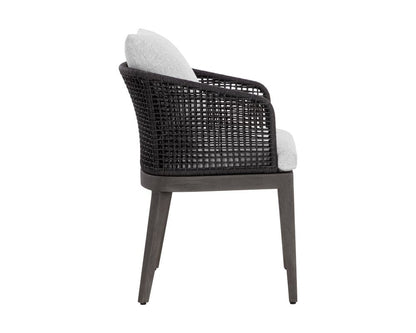 Sunpan - Capri Dining Armchair - Smoke Grey - Copacabana Marble - 109477_CLOSEOUT view 5