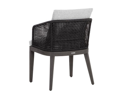 Sunpan - Capri Dining Armchair - Smoke Grey - Copacabana Marble - 109477_CLOSEOUT view 6