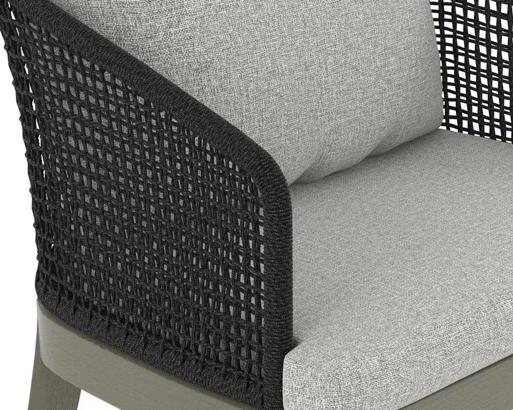 Sunpan - Capri Dining Armchair - Smoke Grey - Copacabana Marble - 109477_CLOSEOUT view 8