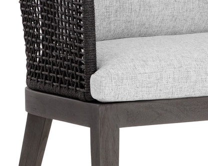 Sunpan - Capri Dining Armchair - Smoke Grey - Copacabana Marble - 109477_CLOSEOUT view 9