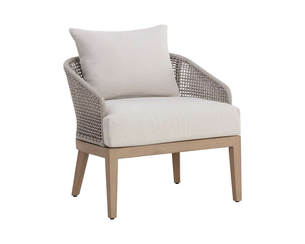 Sunpan - Capri Lounge Chair - Drift Brown - Palazzo Cream - 110946 veiw 1