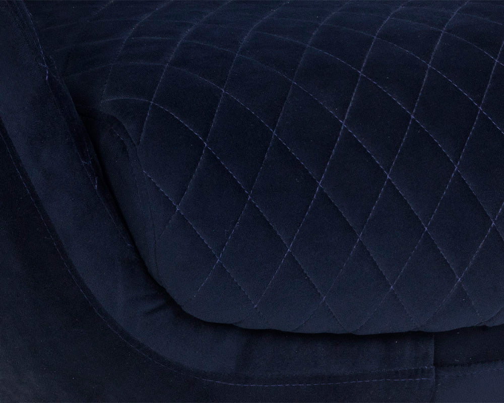 Sunpan - Ikon Carine Swivel Lounge Chair - Quilted Abbington Navy - 108045 view 7