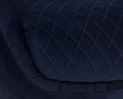 Sunpan - Ikon Carine Swivel Lounge Chair - Quilted Abbington Navy - 108045 view 7