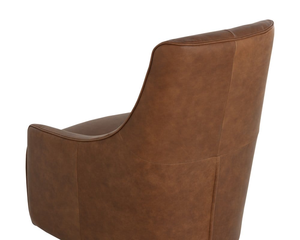 Sunpan - Carmine Swivel Lounge Chair - Cognac Leather - 111264 view 5