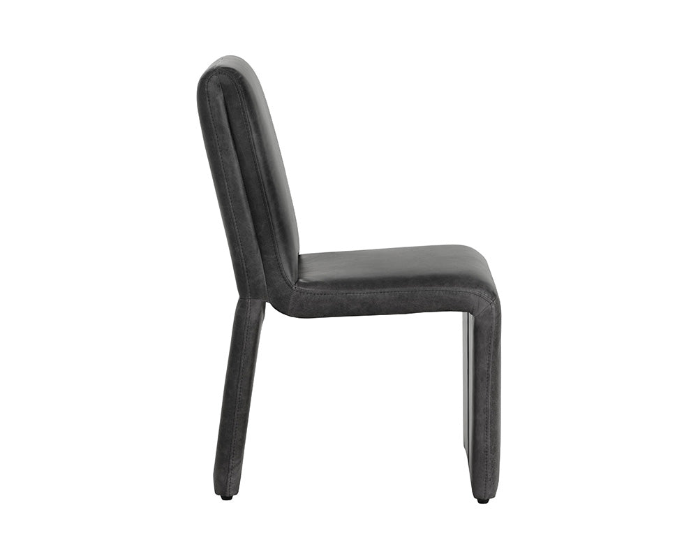 Sunpan - 5West Cascata Dining Chair - Marseille Black Leather - 111293 view 4