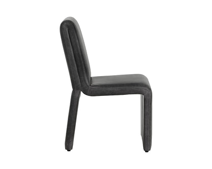 Sunpan - 5West Cascata Dining Chair - Marseille Black Leather - 111293 view 4