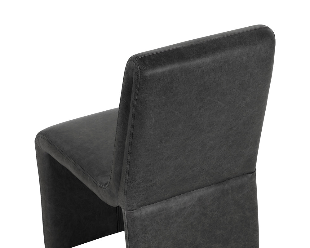 Sunpan - 5West Cascata Dining Chair - Marseille Black Leather - 111293 view 5