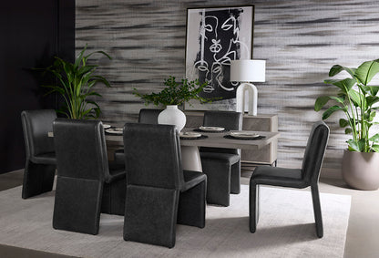 Sunpan - 5West Cascata Dining Chair - Marseille Black Leather - 111293 view 6