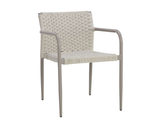 Sunpan - Casella Stackable Dining Armchair - Cream (Set Of 2) - 110979_CLOSEOUT veiw 1
