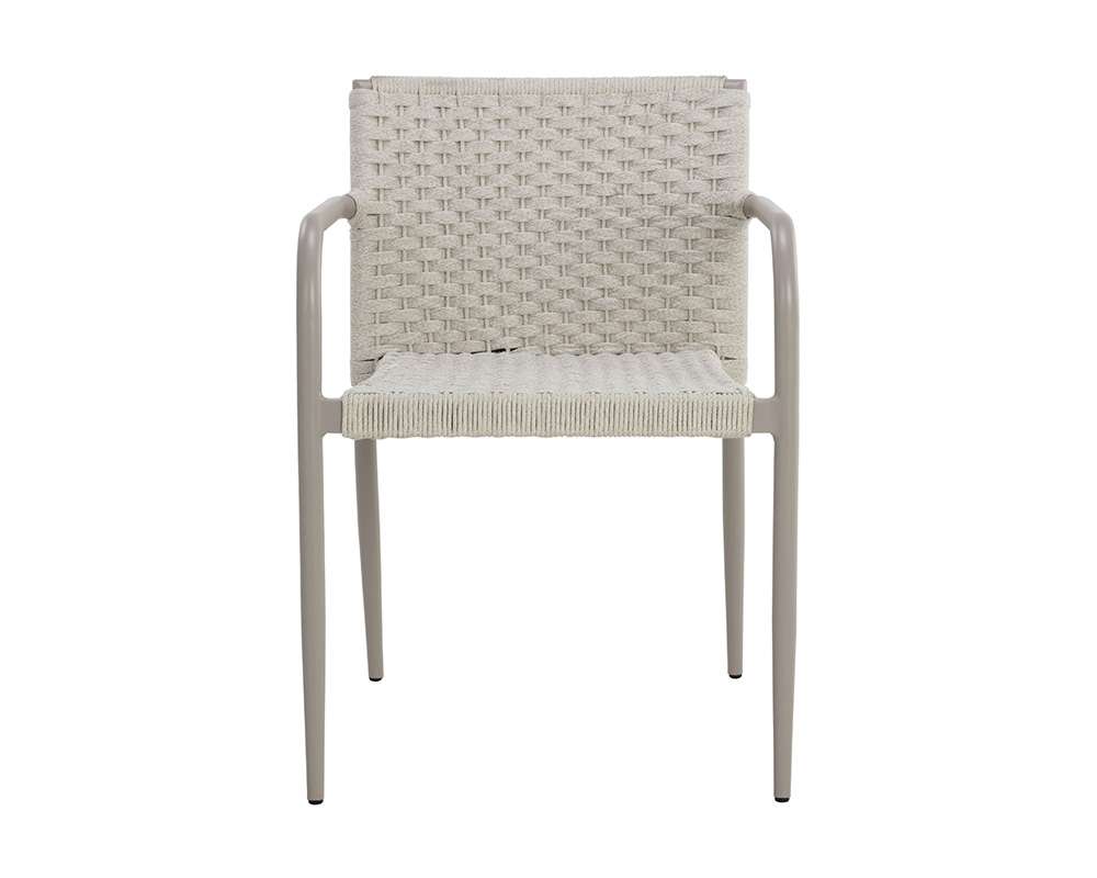 Sunpan - Casella Stackable Dining Armchair - Cream (Set Of 2) - 110979_CLOSEOUT veiw 2