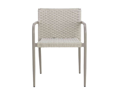 Sunpan - Casella Stackable Dining Armchair - Cream (Set Of 2) - 110979_CLOSEOUT veiw 2
