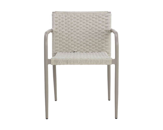 Sunpan - Casella Stackable Dining Armchair - Cream (Set Of 2) - 110979_CLOSEOUT veiw 2
