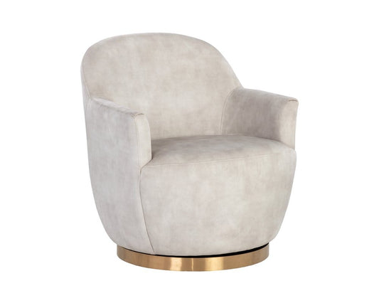 Sunpan - Casey Swivel Lounge Chair - Nono Cream - 107964 view 1