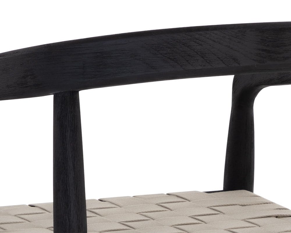 Sunpan - Cayman Dining Armchair - Charcoal - 109043_CLOSEOUT view 7