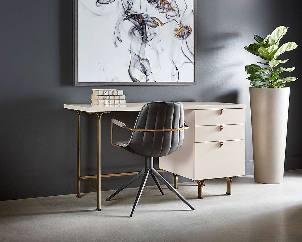 Sunpan - Celine Desk - Cream - 107300 veiw 3