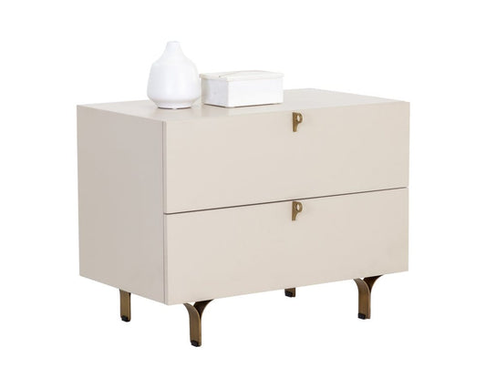 Sunpan - Celine Nightstand Large - Cream - 110030 view 1