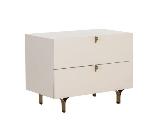 Sunpan - Celine Nightstand Large - Cream - 110030 view 2
