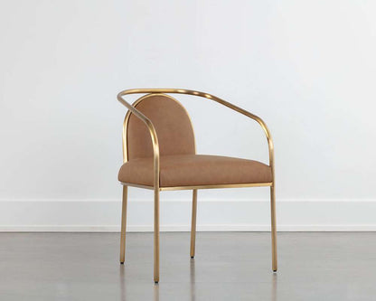 Sunpan - Ikon Cicero Dining Armchair - Milliken Cognac - 111237 veiw 5
