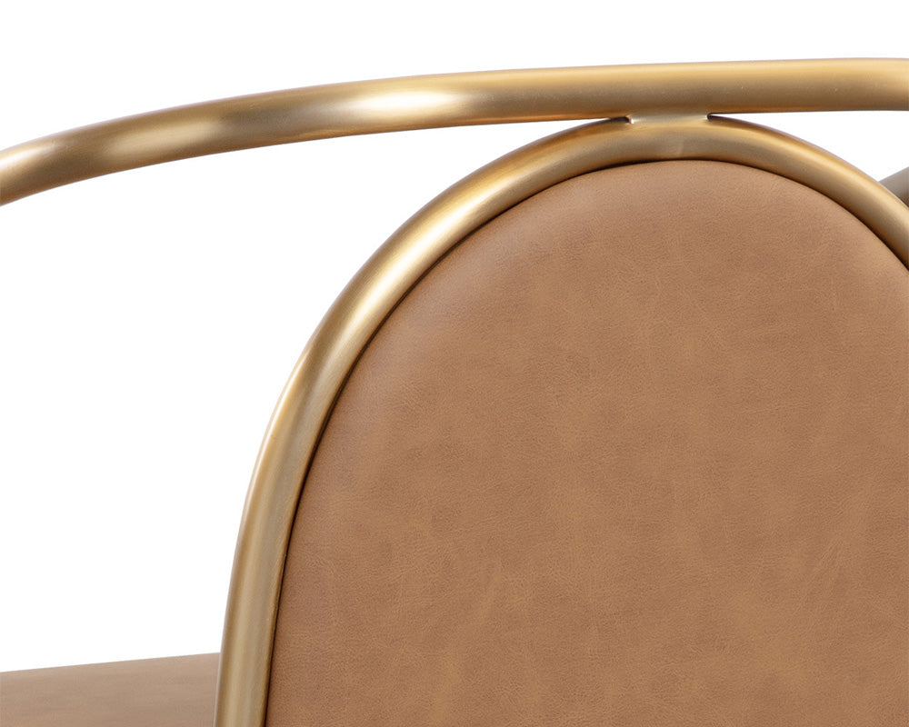 Sunpan - Ikon Cicero Dining Armchair - Milliken Cognac - 111237 view 6